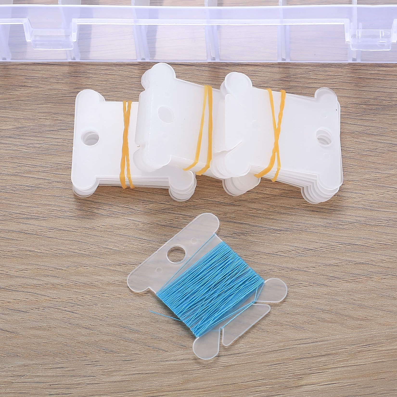 50/100 pezzi bobine di filo interdentale di plastica set filo da ricamo organizzatore bobina avvolgore mestiere cuco fai da te portaoggetti filo organizzatore supporto  15