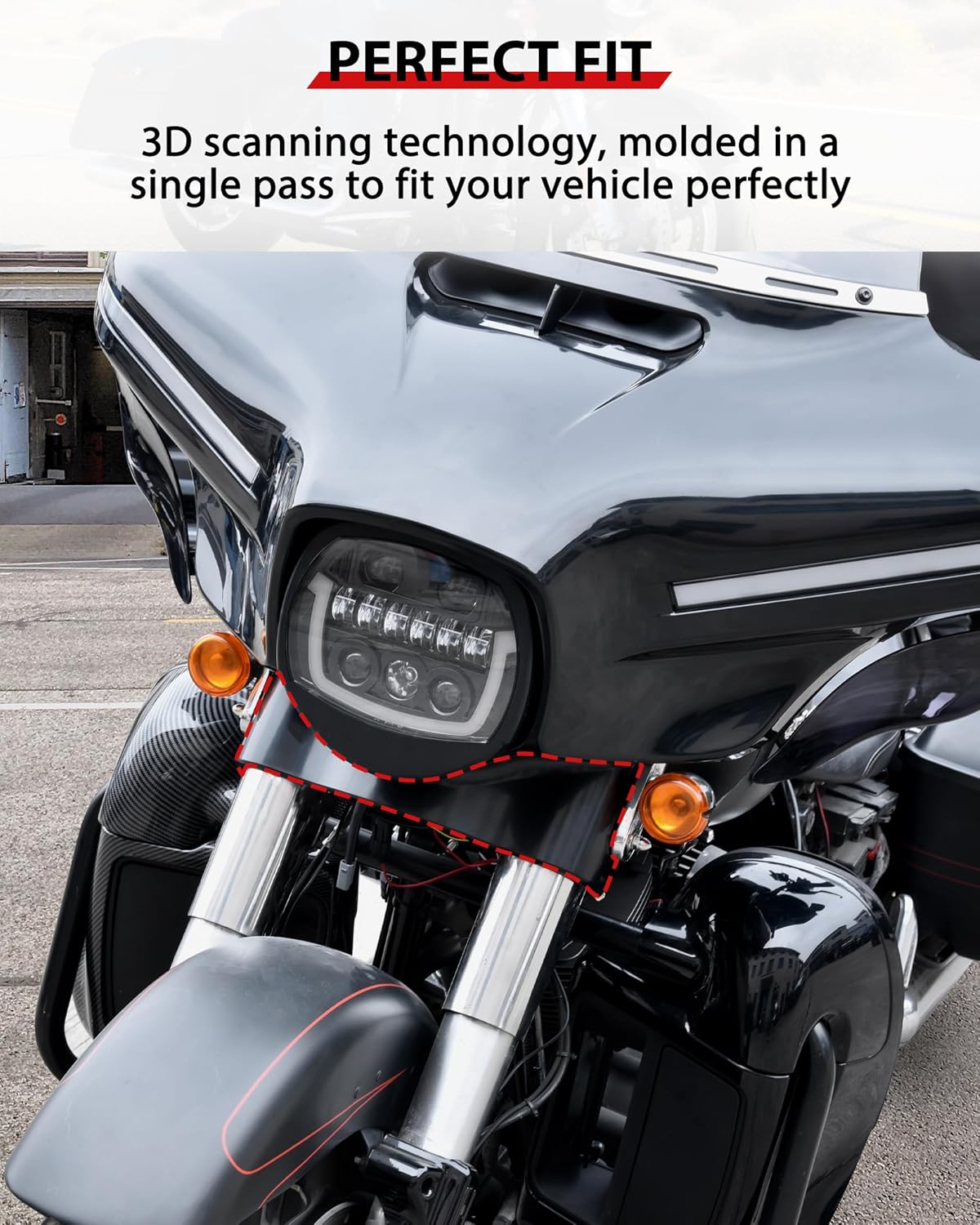 Black Outer Fairing Skirt for Harley Touring Street Glide 2014-2023 FLHX FLHXSE FLHXS Ultra Limited FLHTK FLHTKL FLHTKSE Electra Glide FLHT FLHTCU FLHTCUL Accessories