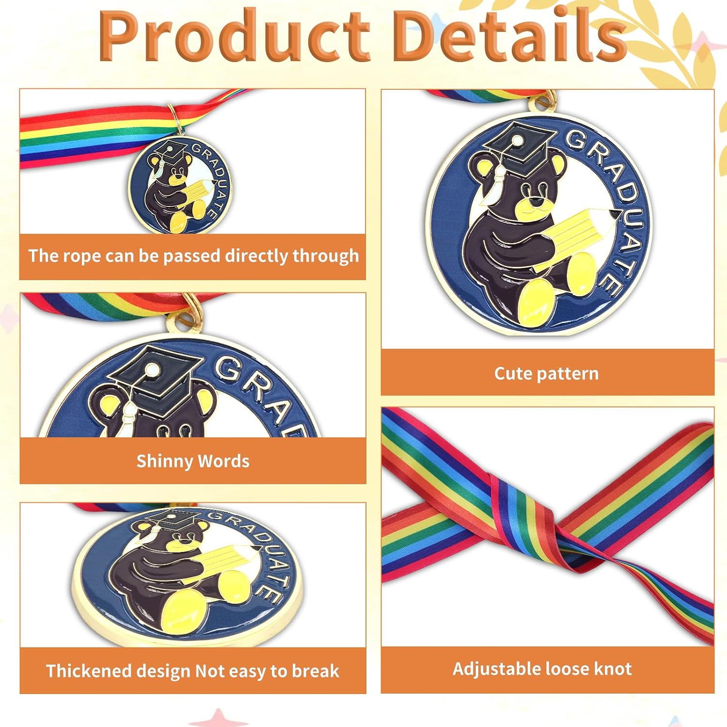 Kindergarten Graduation Sash, Kids White Graduation Stole with Medal, Preschool Grad Sash Gifts for 2026 Kindergarten & Pre-K Ceremony