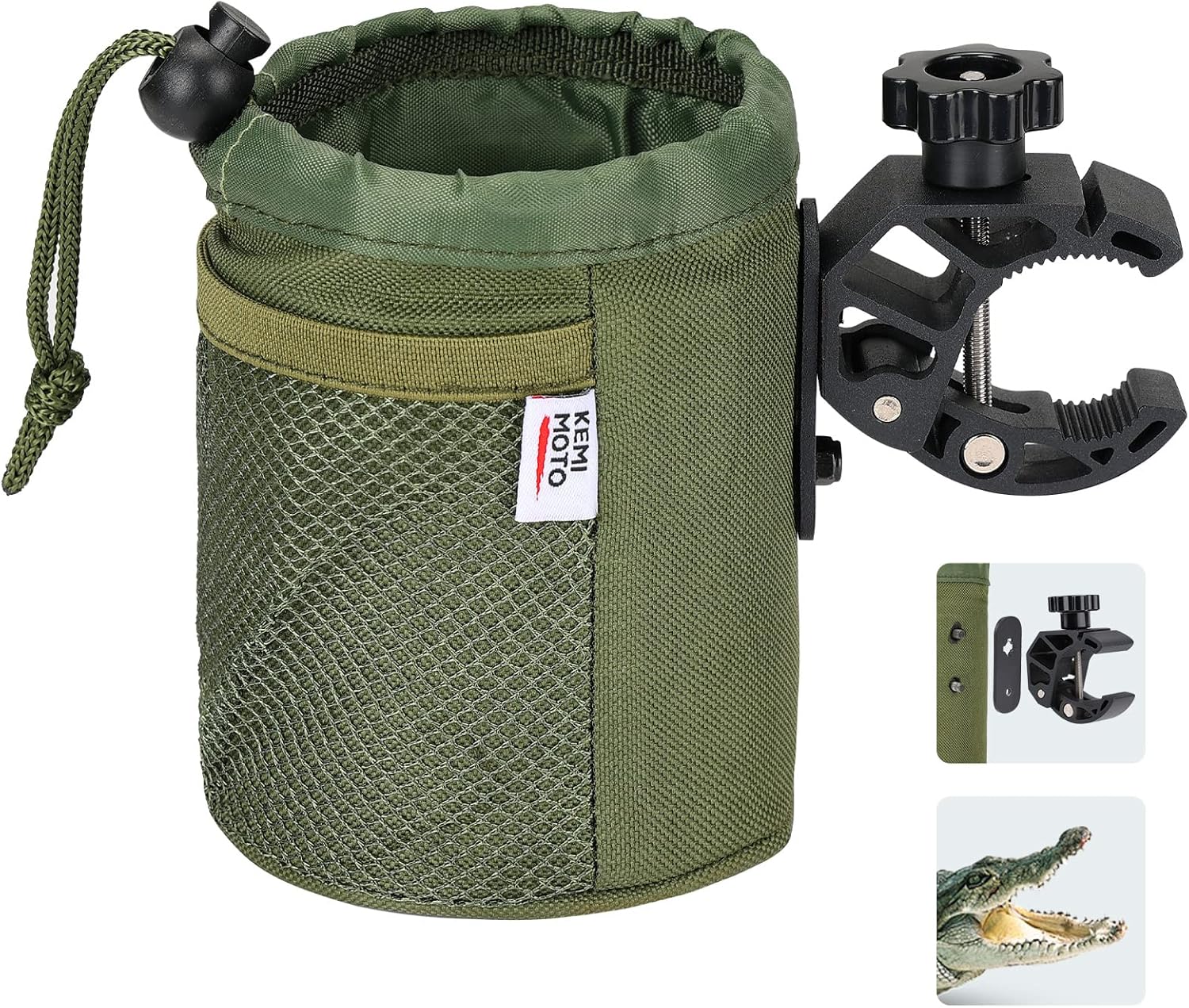 KEMIMOTO Motorcycle Cup Holder, Oxford Fabric Drink Cup Can Holder with