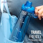 Bouteille d'eau en plastique Pogo avec couvercle à boire et poignée de transport, réutilisable, sans BPA, lavable au lave-vaisselle, parfaite pour les voyages, l'école, les activités de plein air et la gym | 18 oz, 32 oz