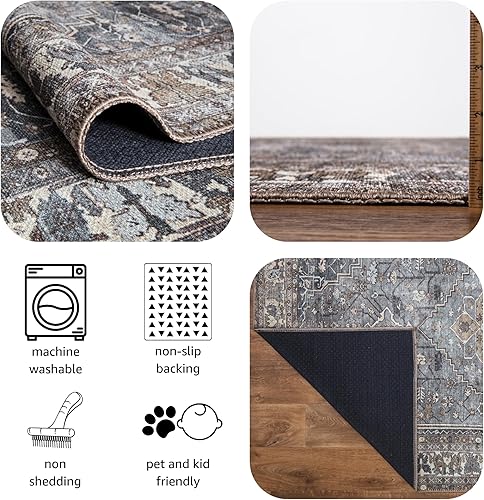 Miniatura 8 de Keen Home Design Alfombra de entrada de 3 x 5 pies, lavable a máquina con parte trasera antideslizante, ideal para entrada, cocina, baño,