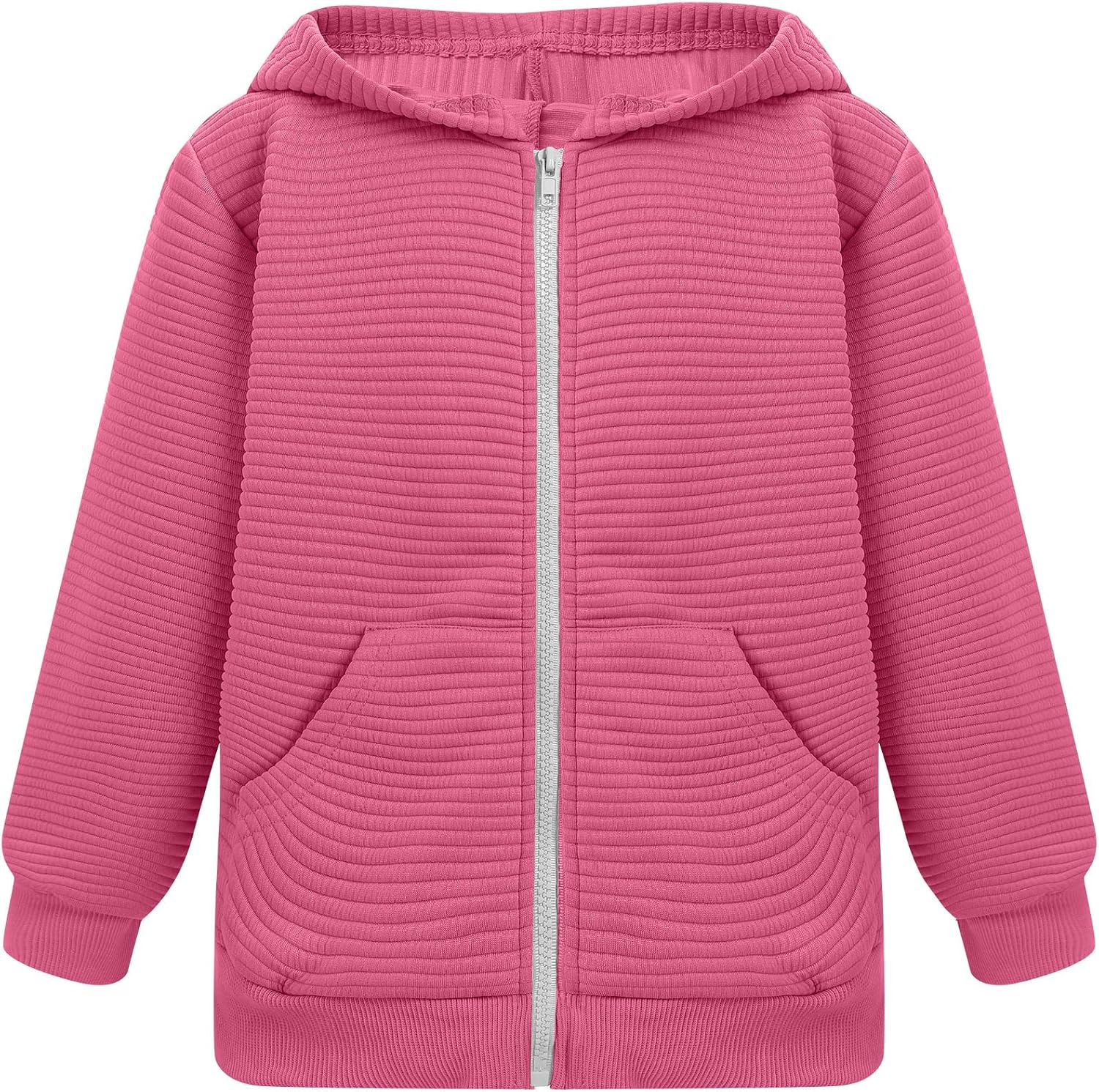 OBEEII Girls Zip Up Hoodies Sweatshirt Long Sleeve Sweatshirt with Pockets Running Top Cute Fall Winter Clothes 5-14 Years