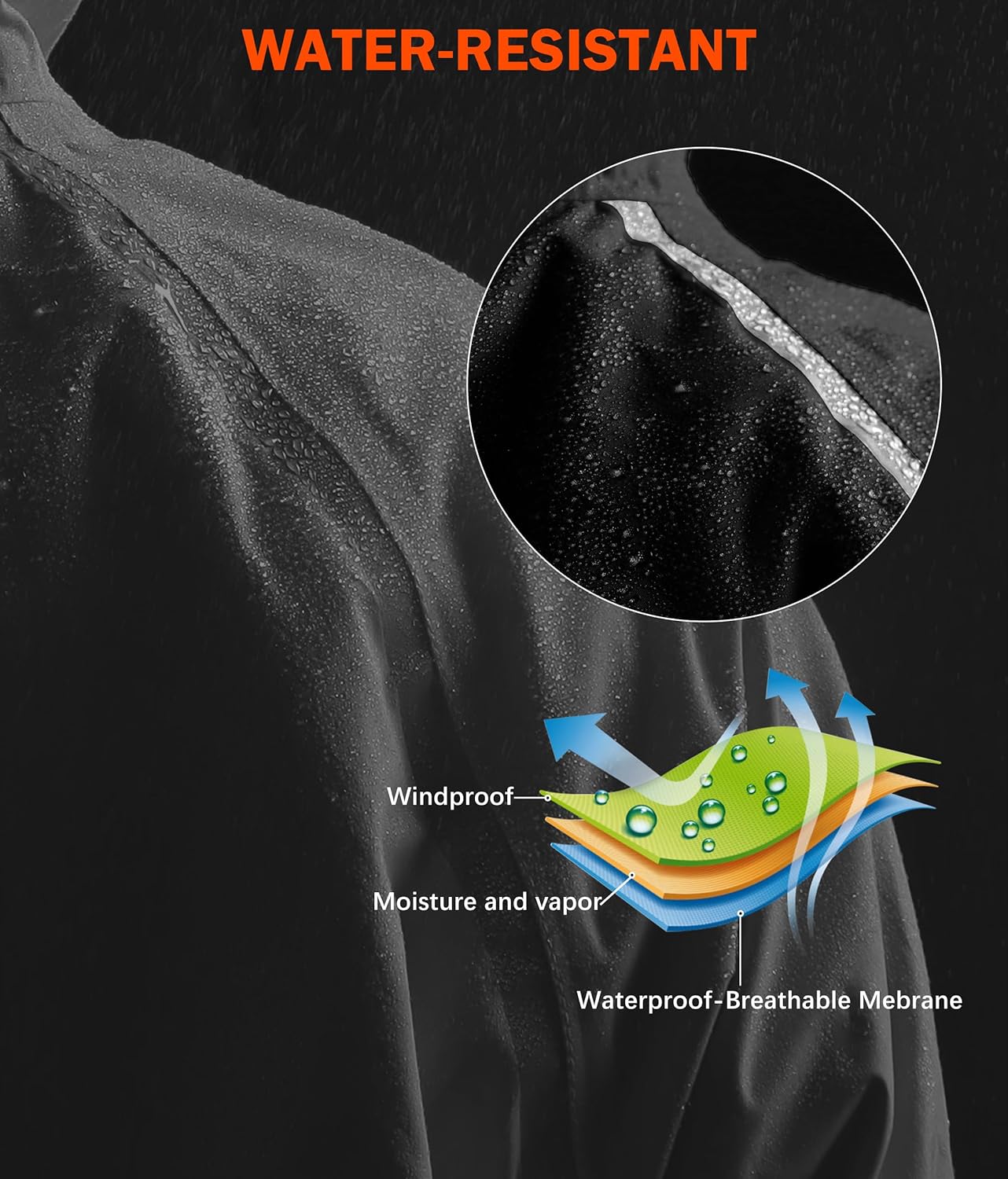 Bikewa Men's Winter Cycling Jackets Thermal Warm Water Resistant Bike Running Windproof Jacket - Image 6