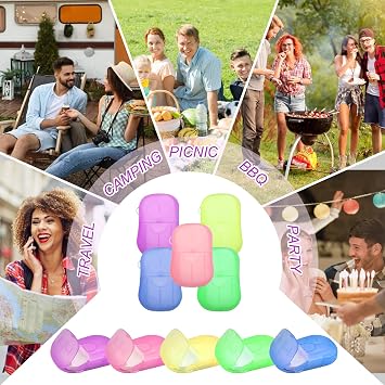 Pack of 300 Disposable Paper Soap Sheets 15 Boxes Travel Soap Sheets Portable Mini Soap Sheets for On the Go Travel Camping for Outdoor Washing 20 Sheets by Box