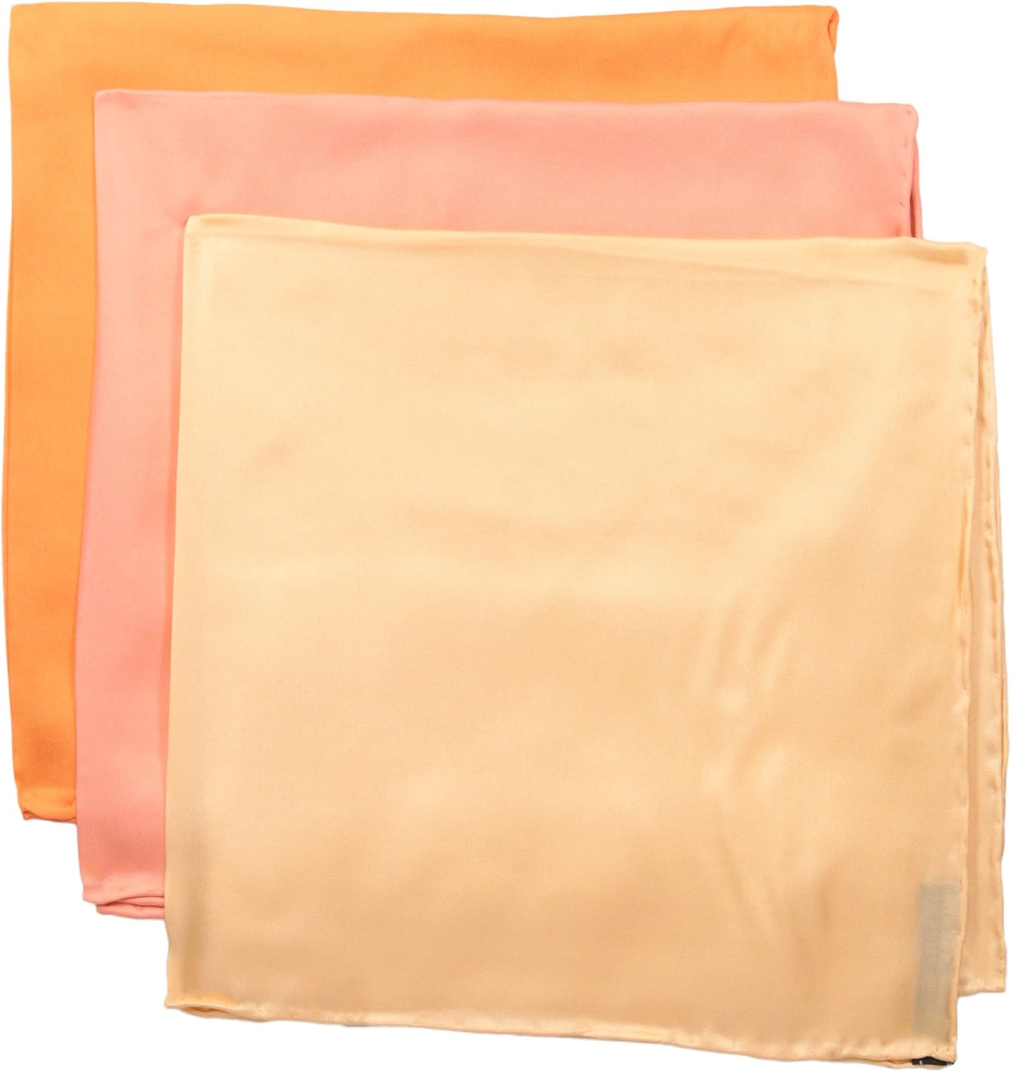 Stacy Adams mens 100% Silk Hand Rolled 17"x 17" Pocket Square Three Piece Set