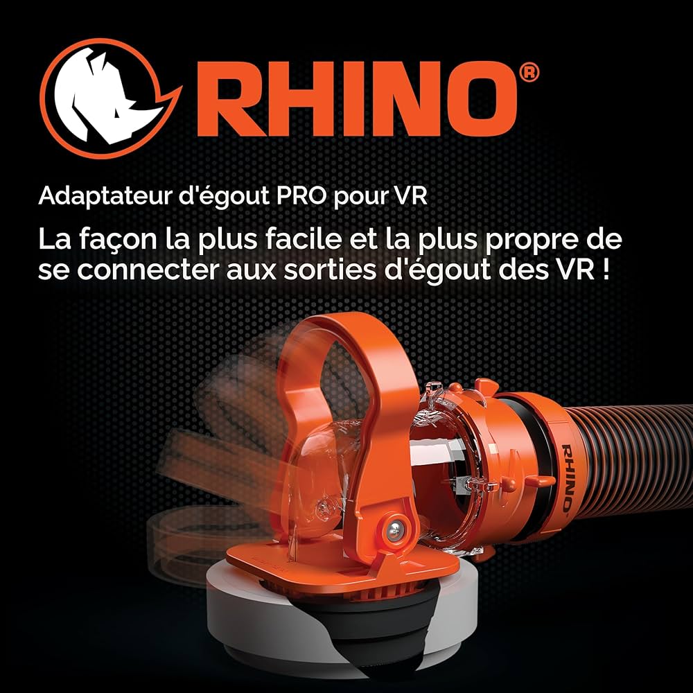 Camco RhinoFLEX 39847 Tuyau D'égout Transparent à 45 Degrés Pour Véhicule Récréatif - Vous Permet De Voir Lorsque Le Réservoir Est Vide, Protection Contre Les Odeurs, Connexion Durable Et Sécurisée