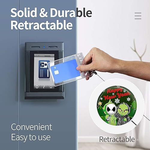 Miniatura 10 de Soporte retráctil para carretes de identificación con clip de identificación para enfermera, tarjeta de identificación Fun It's Fine I'm Fine