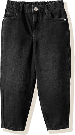 Amazon Brand - Symbol Girl's Cotton Barrel Jeans