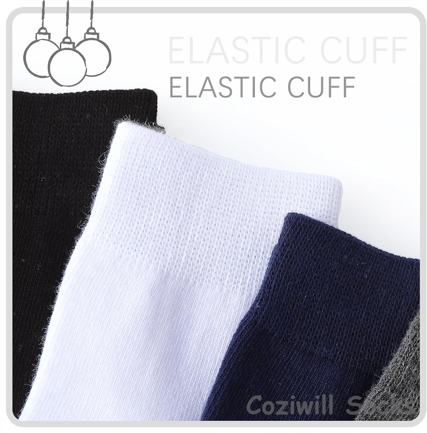 Boys Crew Socks Seamless Girls School Uniform Dress Socks Kids Breathable Cotton Quarter Sock 6 Pairs - Image 5