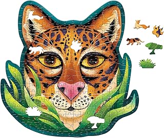 Peaceable Kingdom Jaguar-Shaped Puzzle â€“ 251-Piece Puzzle for Kids Ages 7 & up â€“ Includes 15 Fun-Shaped Puzzle Pieces â€“ Great for Classrooms or Home Use