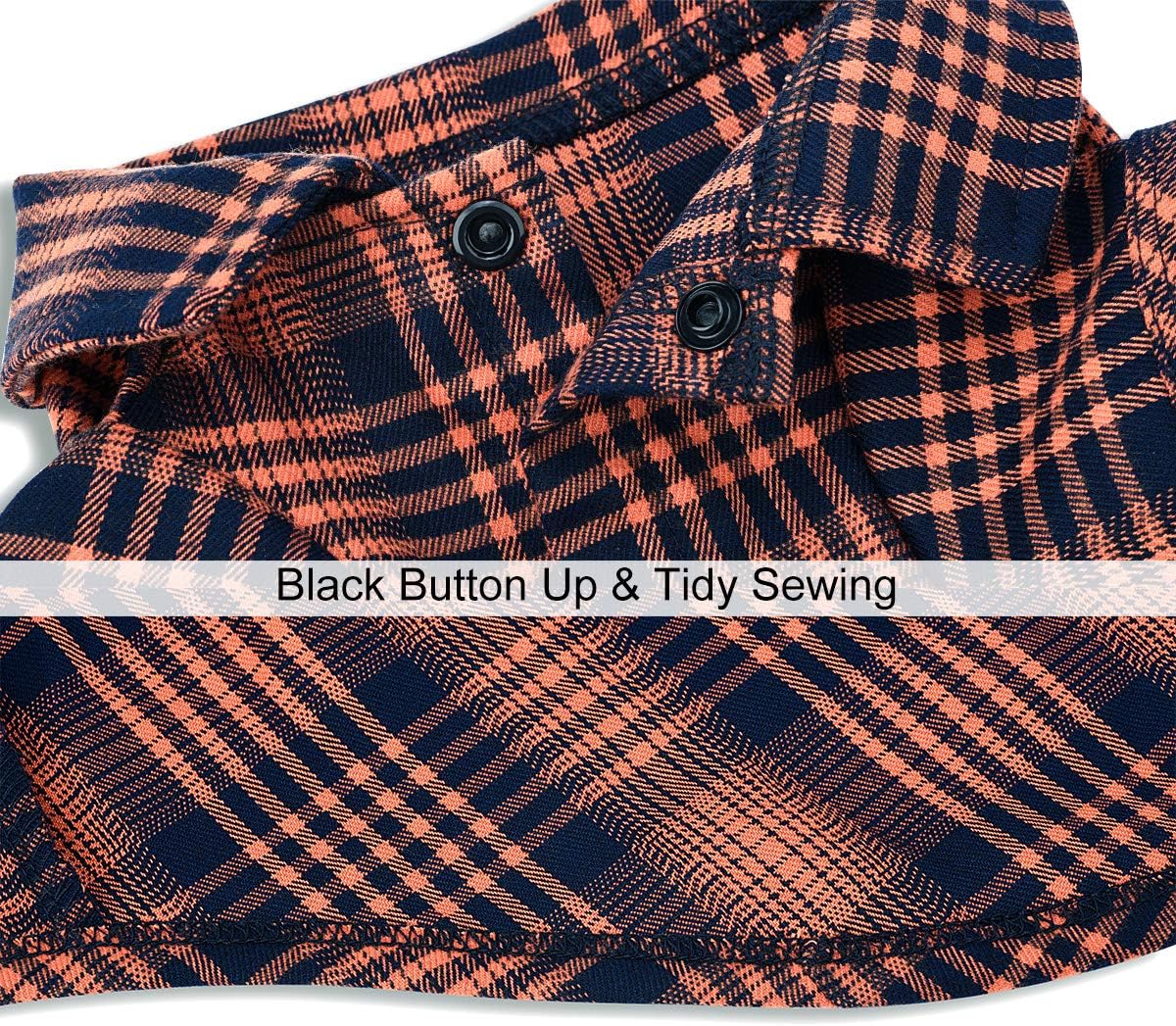 CtilFelix Dog Shirt Plaid for Small Dogs Cats Puppy Boy Girl Dog Clothes Soft Pet T-Shirt Breathable Cat Shirt Clothes Tee Adorable Halloween Thanksgiving [Orange#2; Small] : Pet Supplies
