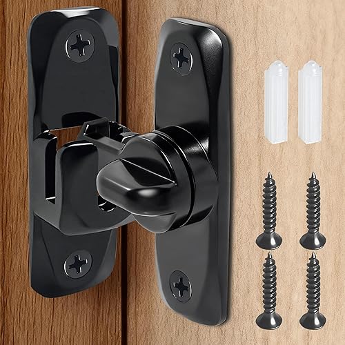 Miniatura 8 de Cerradura de puerta de granero de 90180 grados, pestillos de puerta abatible antioxidante para puerta corrediza de granero, baño, ventana, gabinete