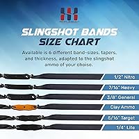 Vista 5 de SimpleShot 5 piezas de bandas de honda profesionales y potentes, bandas elásticas planas para catapulta de tiro