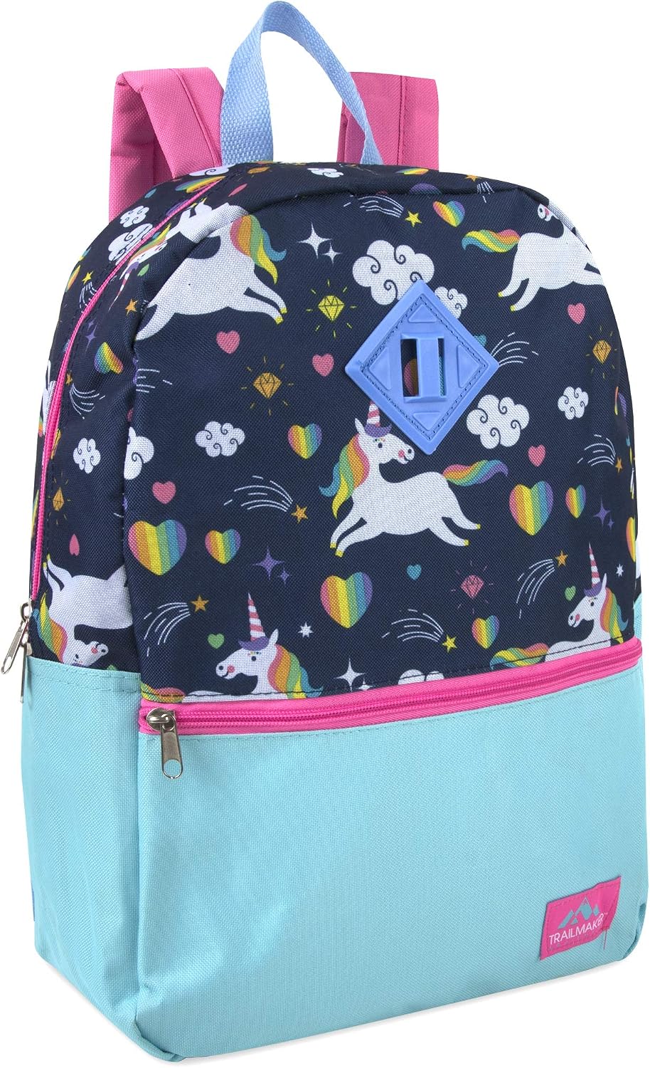 5 in 1 Backpack with Lunch Bag Set For Girls, Backpack and Lunch Box Set Elementary (Unicorn Ice Cream)
