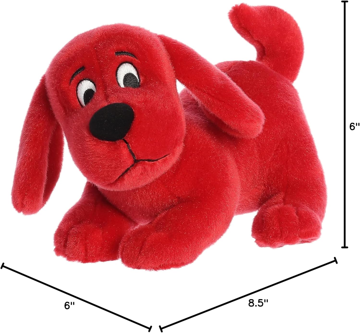 Aurora® Playful Clifford® Stuffed Animal - Childhood Nostalgia - Lasting Companionship - Red 8.5 Inches
