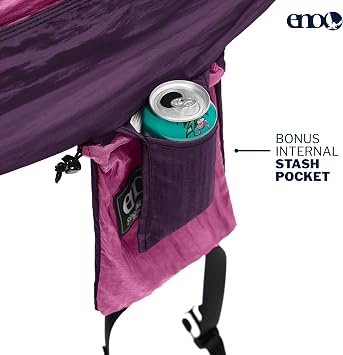 ENO Bundle, Includes The SingleNest Hammock & Atlas Suspension System, Lightweight, Durable Hammock with Straps for Camping, Hiking & Travel, Berry/Plum
