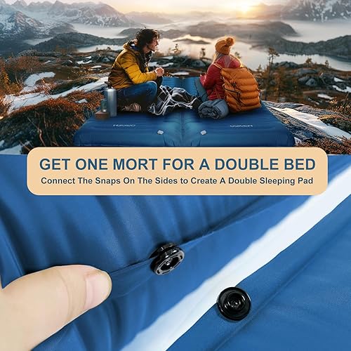 Miniatura 6 de Origem Colchoneta de dormir autoinflable para campamento, tapete de campamento ultra grueso de 5.5 pulgadas con bomba incorporada, tapete