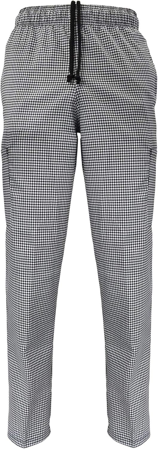 Natural Uniforms Classic Houndstooth Chef Pants with Multi-Pack QTYS Available 1 Medium