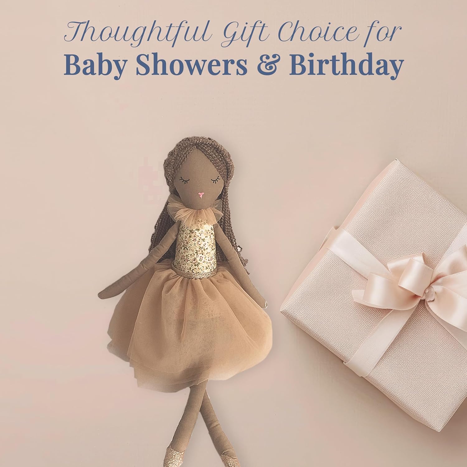 MON AMI Chocolate Scented Designer Doll 20-Inch Plush for Girls | Soft Fragranced Plush Toy | Cuddly Companion for Playtime | Elegant Nursery & Bedroom Décor | Plush Gift for All Ages