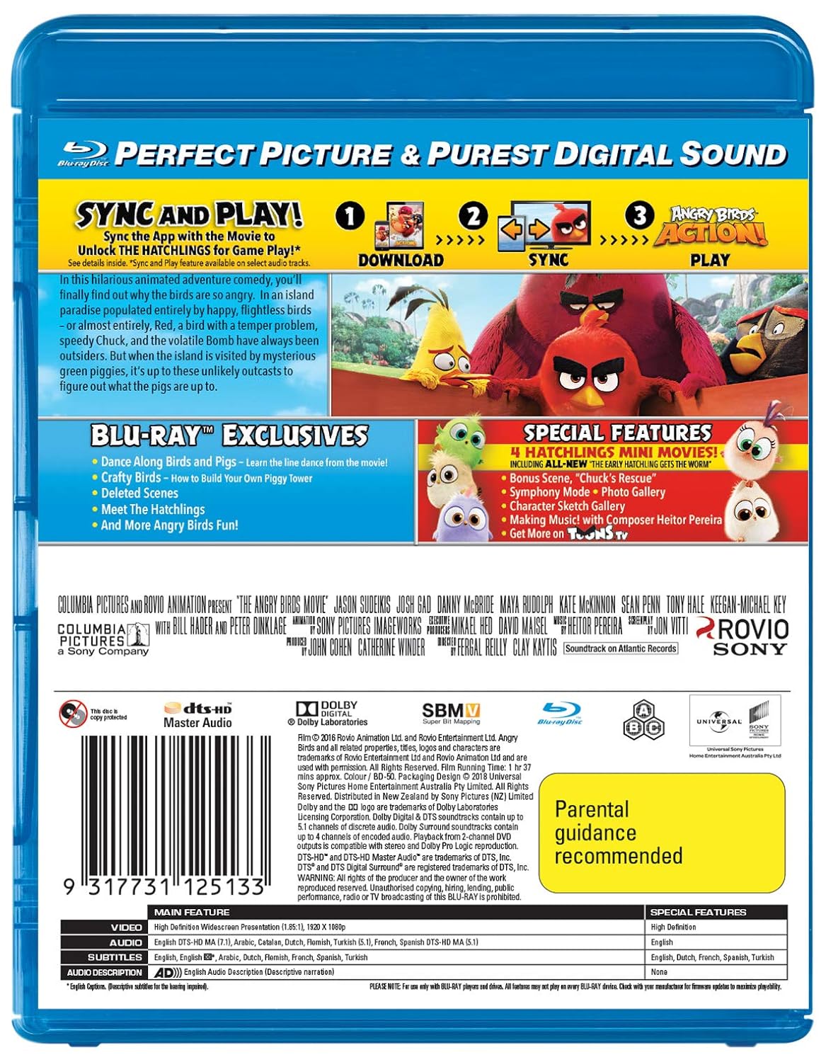 Buy The Angry Birds Movie [Bluray] [Region A & B & C] Online at Lowest