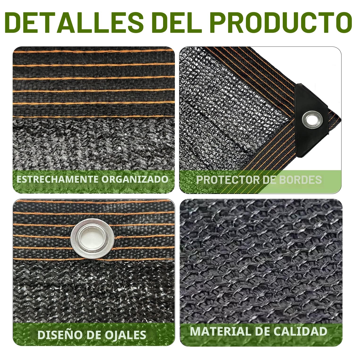 Toldo rectangular – 3 x 4 m, resistente, 70 % protección solar, tela negra, toldo para balcón, terraza, jardín, protección UV para plantas, casetas de perros, piscina