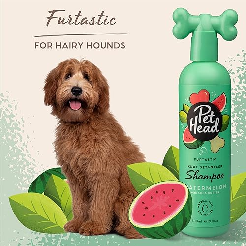 Miniatura 3 de Furtastic Champú para perros, aroma a sandía, champú para perros malolientes, desenredante de nudos, cuidado de rizos y abrigos largos y enredados,