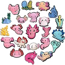22PCS Axolotl Shoe Charms, Unique Kawaii Animal Shoes Charms for Kids Boys Girls, Cute Non-Slip Shoe Clips Accessories, Pink Shoe Cartoon Sneaker Decorations Gifts