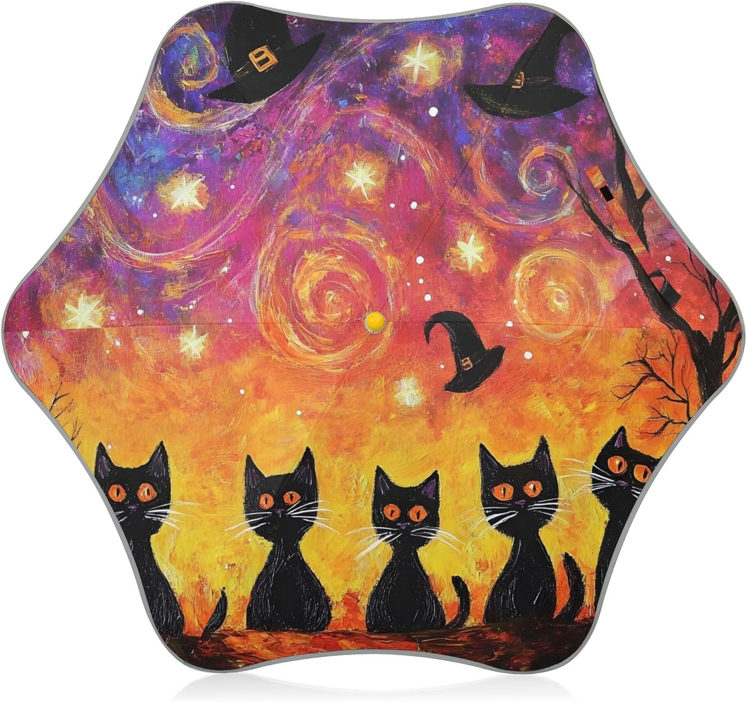 ALAZA Cats Halloween Kids Umbrella for Girls Boys Toddler Children Rain & Sun Umbrella