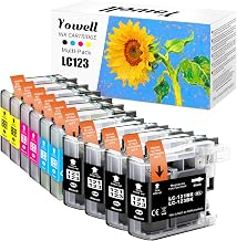 Yowell 10x Cartucce Compatibili con Brother LC123 XL LC-123 Cartucce | per Brother MFC-J470DW MFC-J4410DW MFC-J6520DW MFC-J6720DW MFC-J6920DW