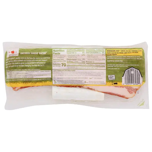Natural Uncured Sunday Bacon, 8oz 2