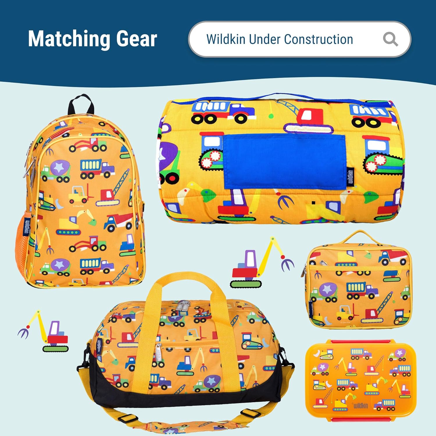 Wildkin Kids 18oz Stainless Steel Water Bottle – BPA-Free, Leakproof, Insulated, Easy-Clean - Under Construction - Image 7