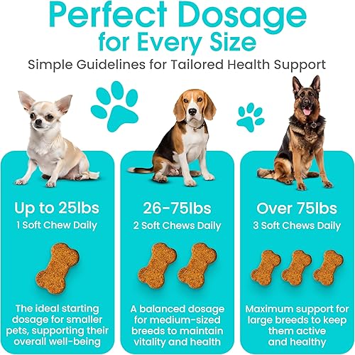 Miniatura 5 de Suplemento antienvejecimiento para perros  Masticables suaves para perros mayores con apoyo NAD+ de ribósido de nicotinamida, omega-3, aminoácidos,