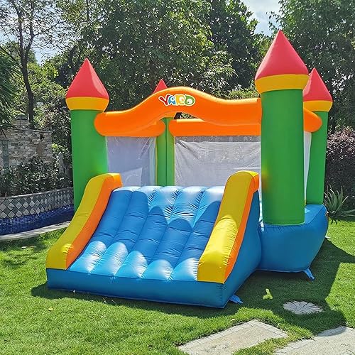 Miniatura 6 de YARD Casa de rebote inflable con tobogán para niños de 5 a 12 años, casa hinchable con soplador para patio trasero al aire libreinterior, castillo