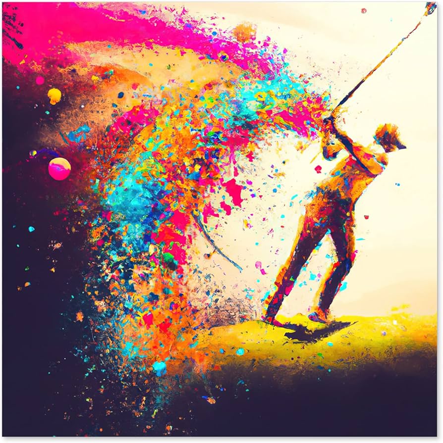 Artery8 Abstract Golfing Golf Course Green Golfer Swing Sport