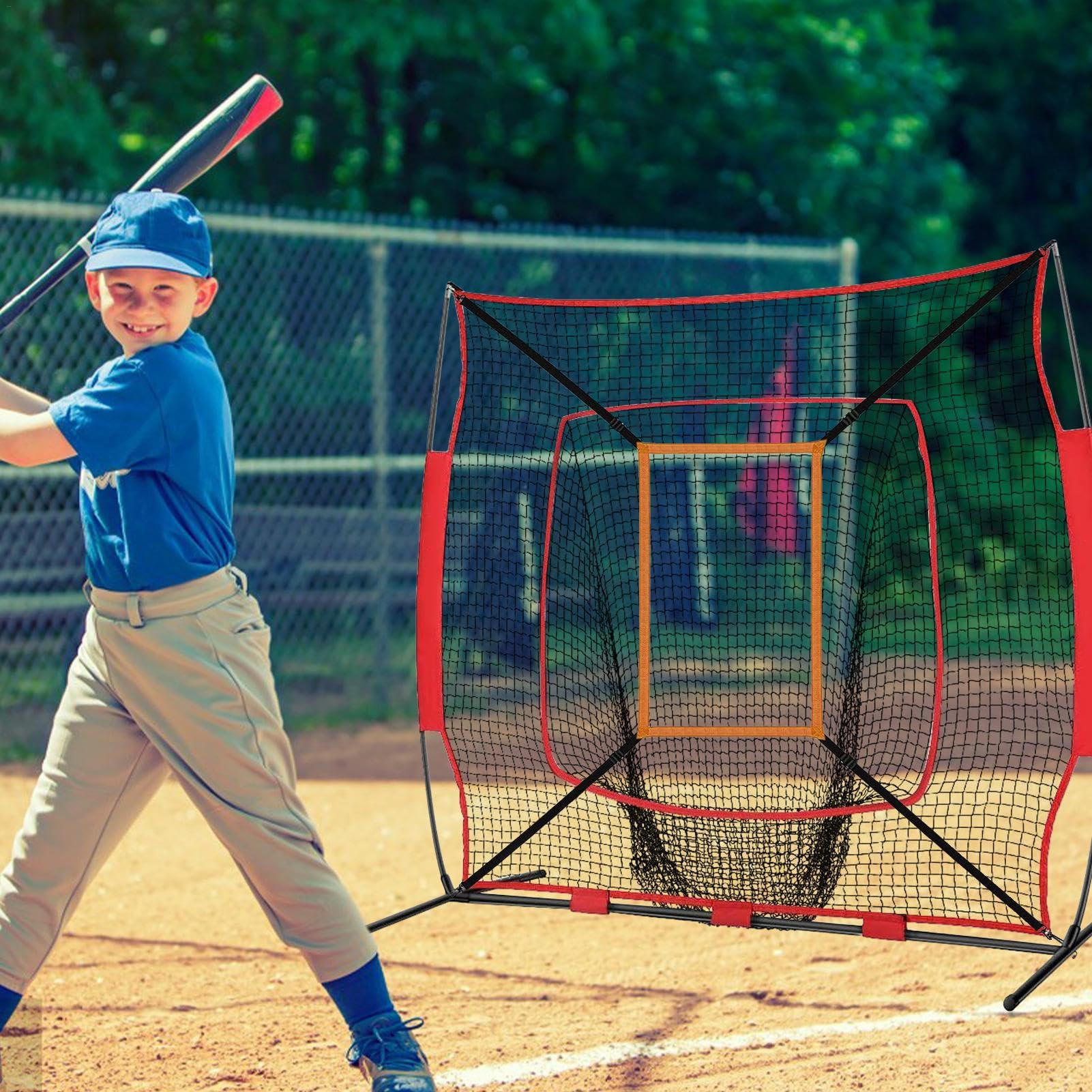 Strike Zone Cible de Baseball Réglable | Filet d'Entraînement pour Frapper, Attraper et Lancer