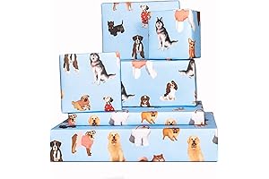 Celebrate Pups with Blue Puppy Dog Wrapping Paper