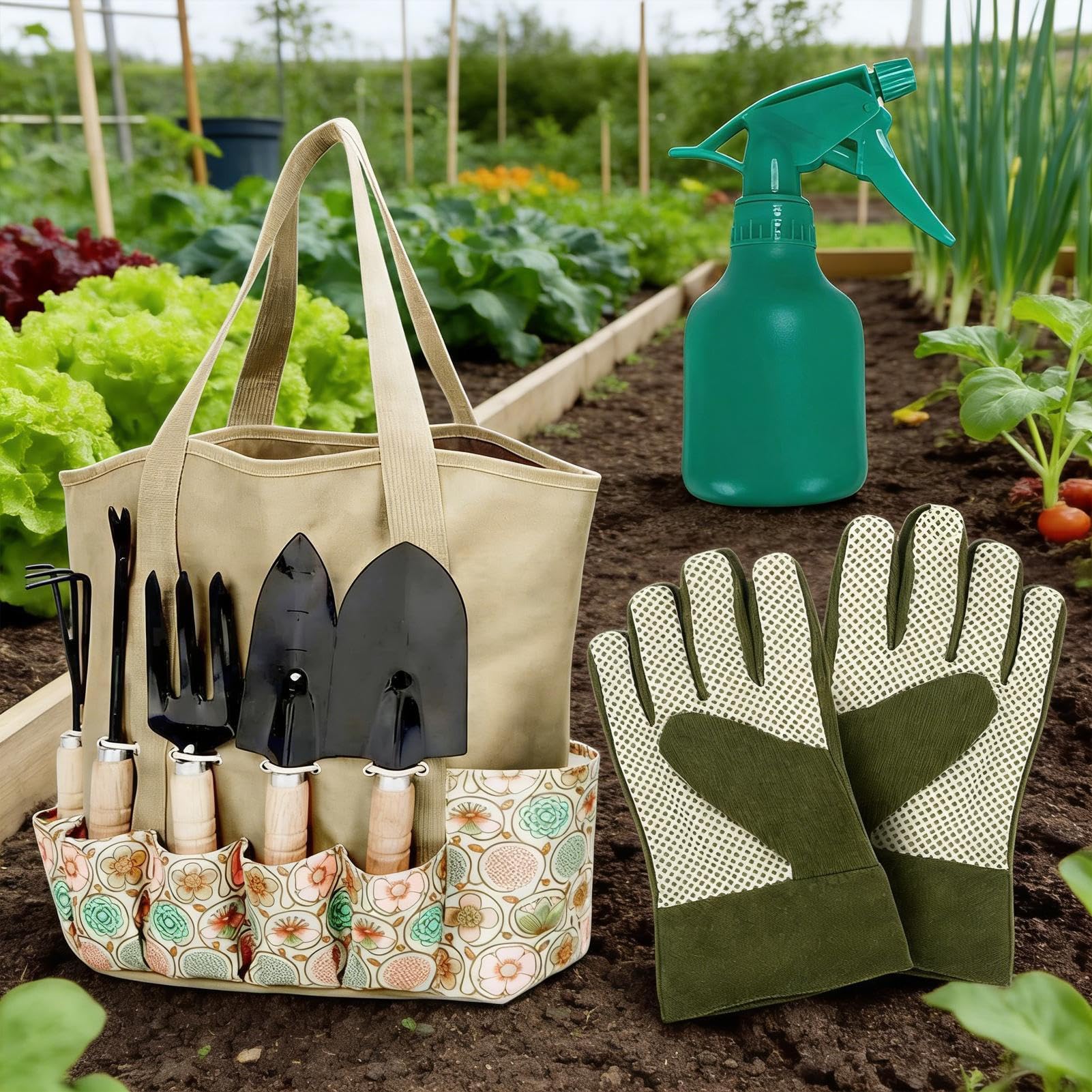 Set di Attrezzi da Giardinaggio per Piantumazione all'Aperto | Utensili per la Cura delle Piante Per Giardinieri, Principianti, Mamma, Papà, Nonno, Nonna, Uomini, Donne, Famiglia
