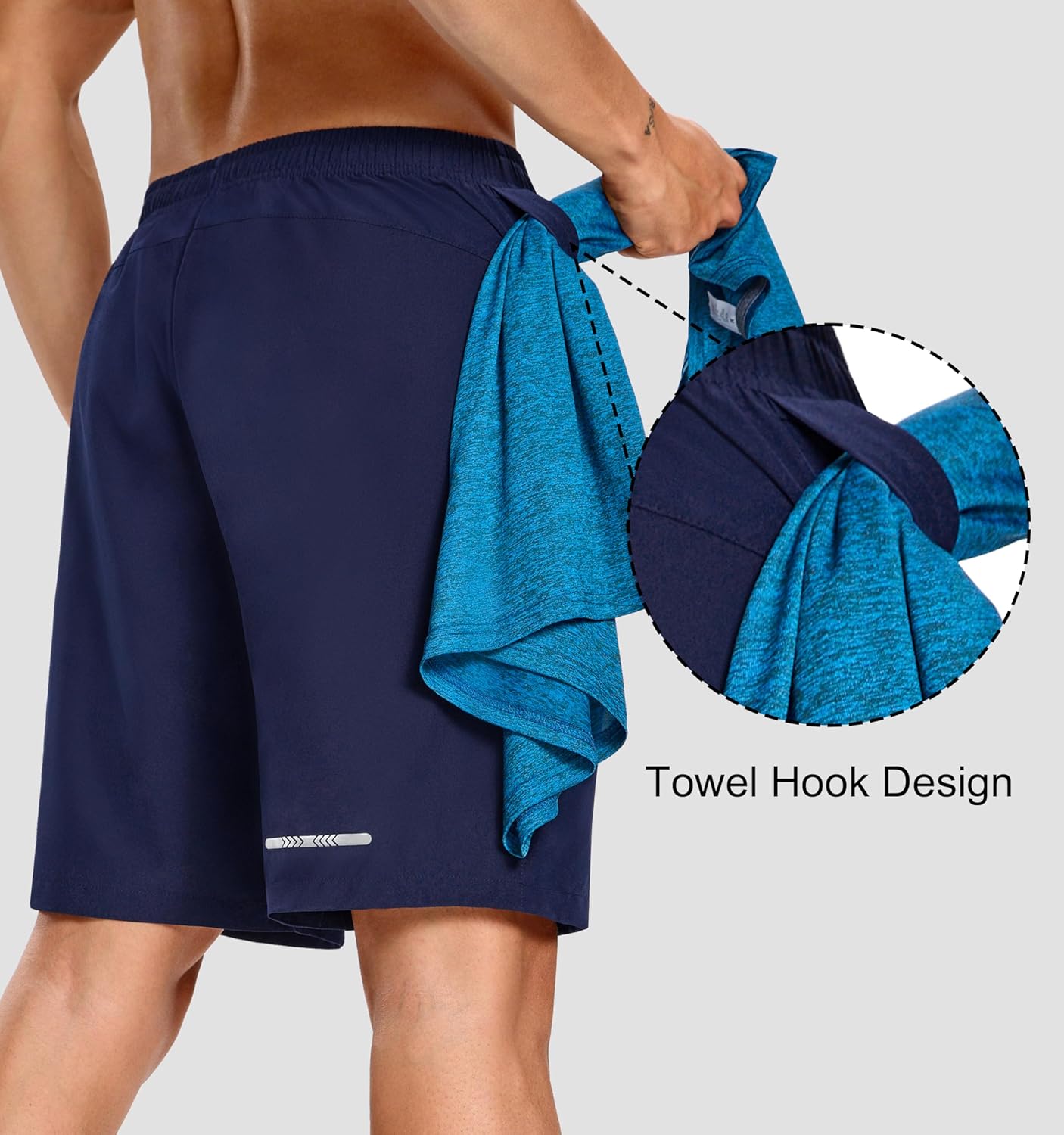 Men's Workout Gym Shorts 7 Inch Lightweight Athletic Shorts Quick Dry Running Shorts with Pockets - Image 3
