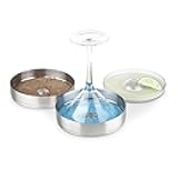 2 Tier Cocktail Rimmer with Lid - Essential Tool for Perfectly Rimmed Glasses - Commercial-Grade 304 Stainless Steel - Stackable Design - Large 6