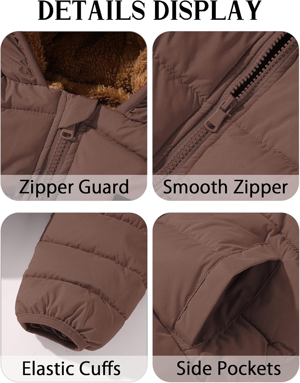 SEAUR Toddler Jacket Winter Snow Baby Down Coat Puffer Lightweight Girls Clothes Warm Outerwear Boys 1-8 Years