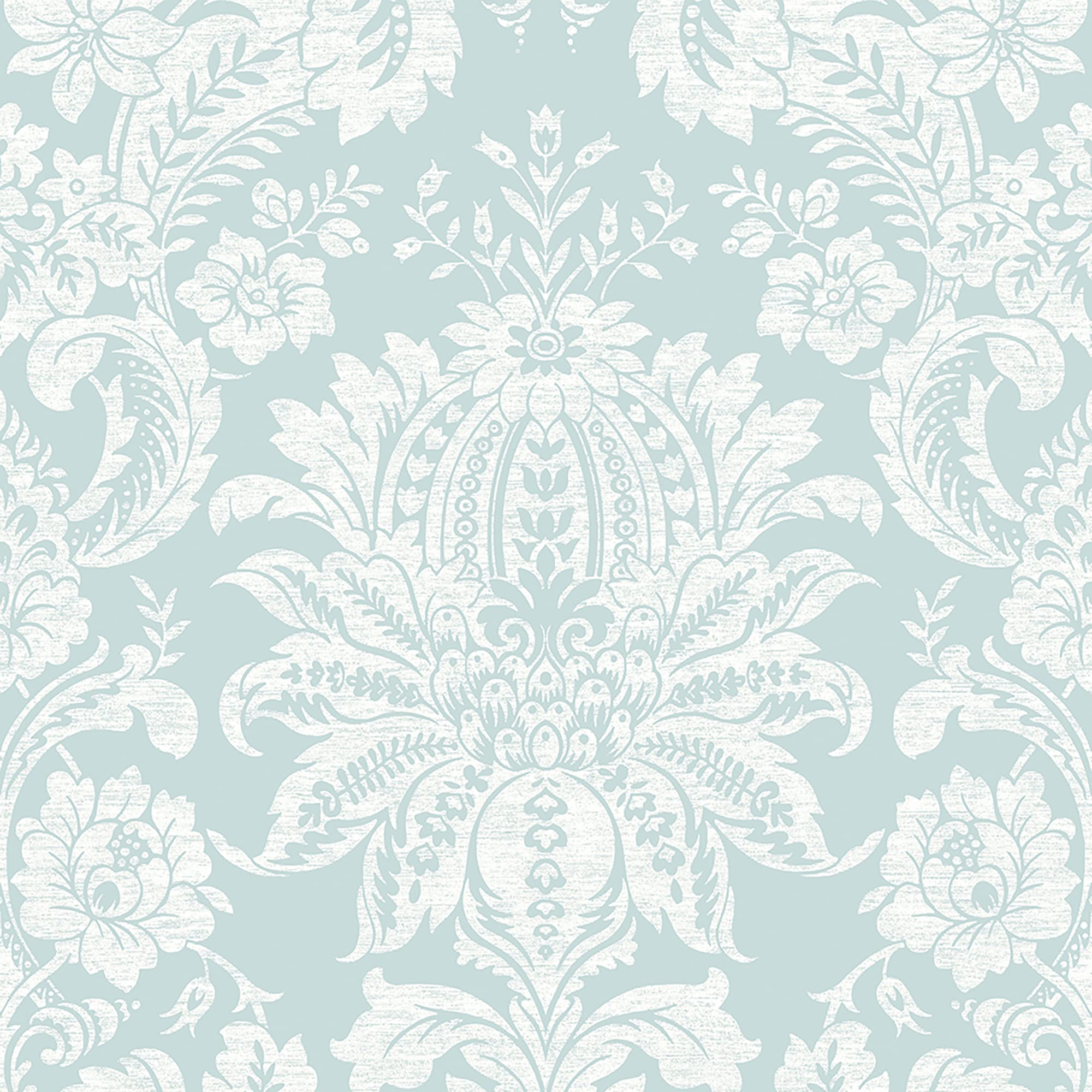 Damask Duck Egg Peel and Stick Wallpaper