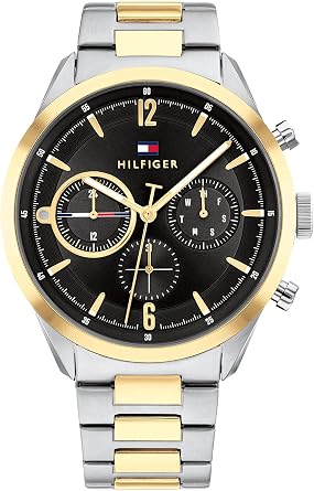 Tommy Hilfiger Mens Multifunction Watch Stainless Steel, Classic Quartz Timepiece