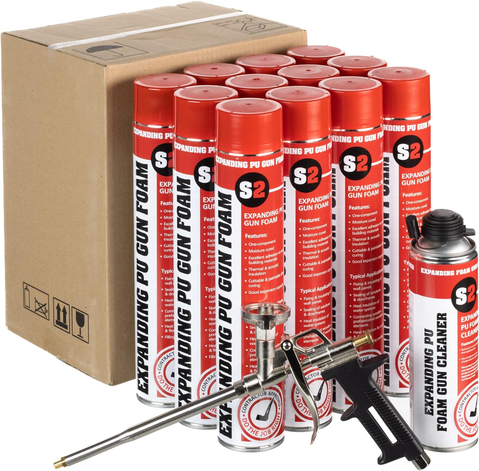 EXPANDING FOAM FILLER GUN GRADE (BOX OF 12) 750ML SOUDAL Amazon.co.uk