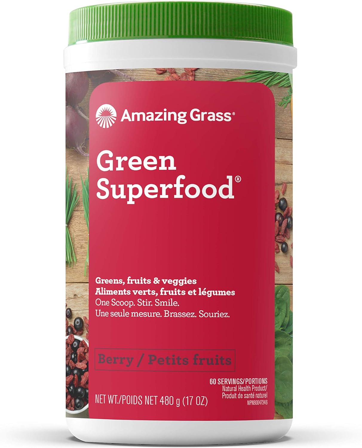 Amazing Grass Green Superfood Organic Powder with Wheat Grass and