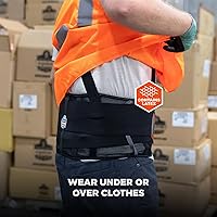 Vista 6 de Ergodyne ProFlex 1100SF - Soporte de espalda para espalda, cinturón de elastano de 8 pulgadas, soportes patentados que proporcionan soporte