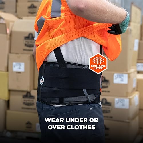 Miniatura 6 de Ergodyne ProFlex 1100SF - Soporte de espalda para la espalda, cinturón de elastano de 8 pulgadas, soportes patentados que proporcionan soporte