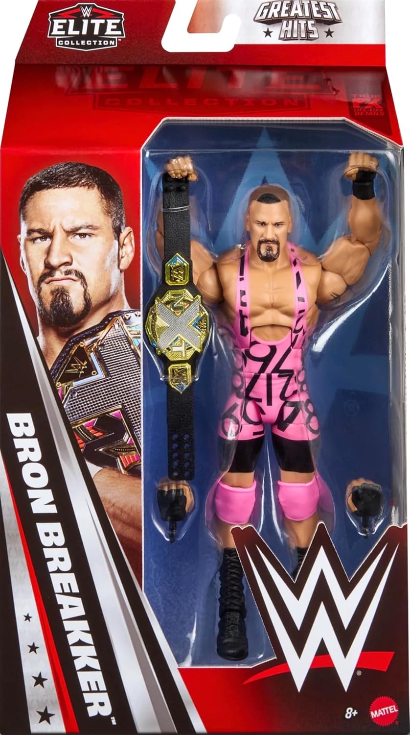 WWE Bron Breakker with Belt Mattel Elite Collection Greatest Hits Series 10 Wrestling Action Wrestler Figure Toy