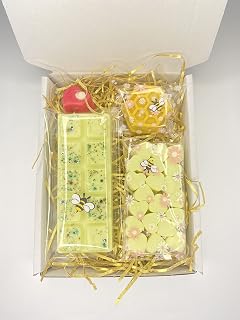 Luxury Strong scented Lime Basil & Mandarin 55g Snap Bar gift box wax melts with Ecosoy, natural mica and Vegan friendly
