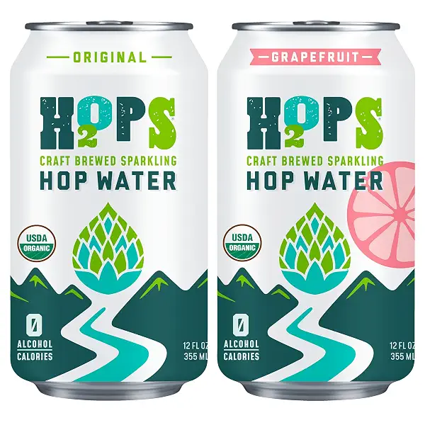 H2OPS Organic Hop Water - Variety Pack (12 Pack) - Zero Calorie, NA Beer, Craft Brewed, Premium Organic Hops, Lightly Carbonated, Gluten Free, Unsweetened, Non Alcoholic drink 1
